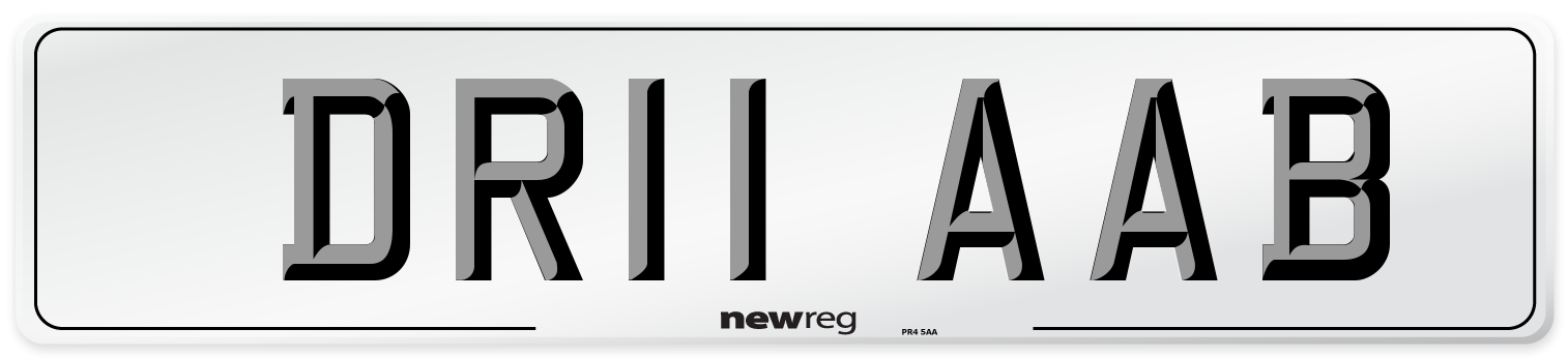 DR11 AAB Number Plate from New Reg